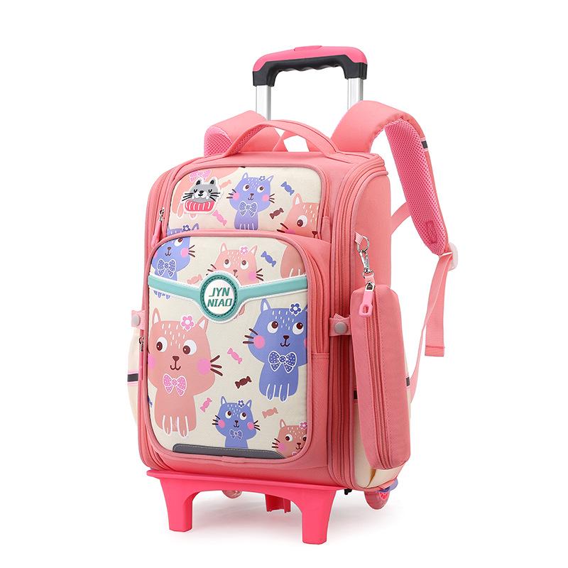 Sacs à dos à roulettes légers pour les classes de CM1-6ème: Sacs à dos détachables à double usage pour garçons et filles