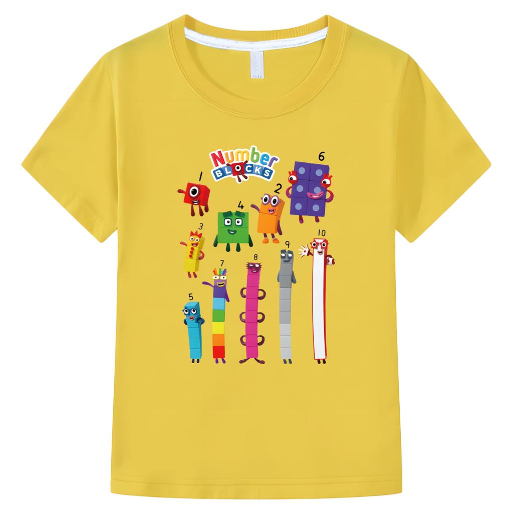 Educational Stuffed Number Blocks Number Blocks Kids Leisure T-shirt Boys Cotton Tshirts Girls Short Sleeve Tops Y2k Kids Clothes T-shirt for Kids