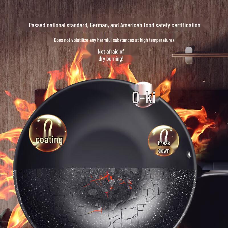 Sanhe 32cm Titanium Alloy Non-stick Wok