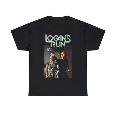 Logan's Run Logan and Jessica 6 Sci Fi Classic Men's Short Sleeve 100% Cotton T-shirt Mens Womens Tees Top