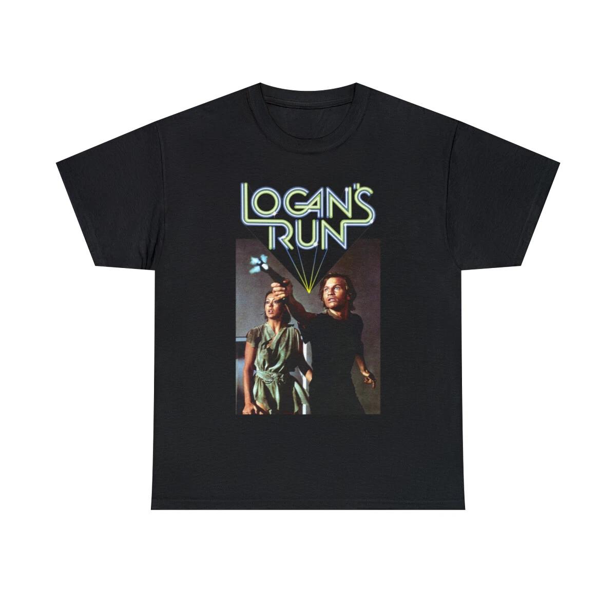 Logan s Run Logan and Jessica 6 sci fi classic Men s Short Sleeve 100% Cotton T-shirt Mens Womens Tees Top M