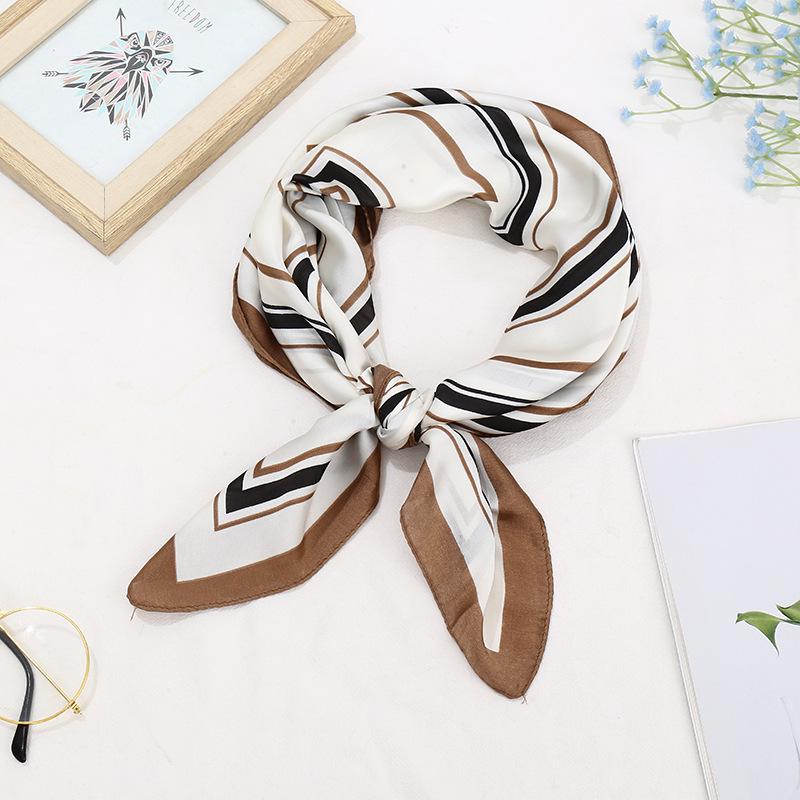 High-End Retro Korean-Style Silk Square Scarf: Versatile Fashion Accessory for Women