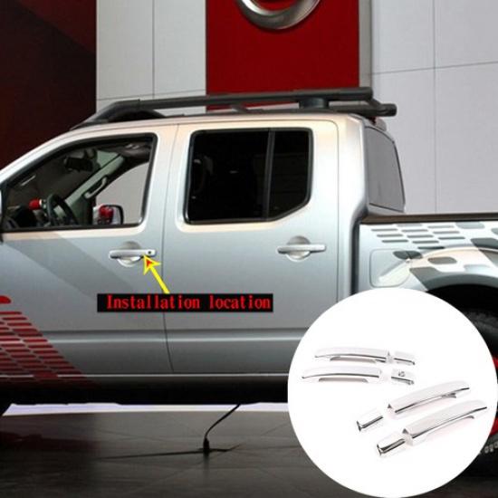 For 2005-2015 Nissan Frontier Chrome Door Handle Decorative Cover W/O Smart Key
