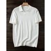 A Small Amount of Unfilled Italian Single Mulberry Silk Lyocell Cotton Men's Knitted Short Sleeve Polo Shirt Lapel T-shirt Summer