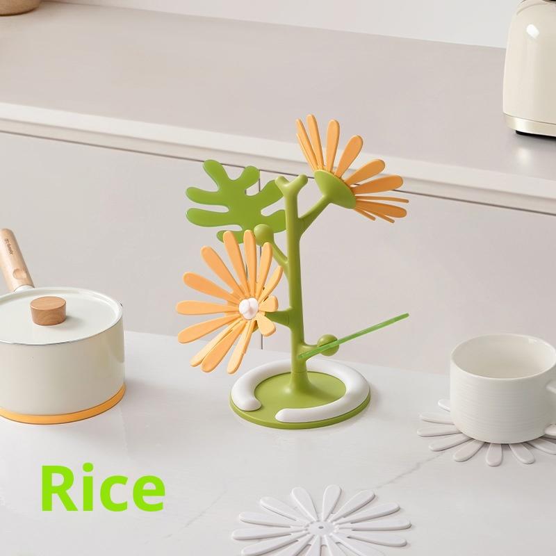 

Противоожоговая подставка под горячее в форме дерева, креативная термостойкая подставка под чашку с ромашками, грязеотталкивающая, нескользящая, для горячих блюд, подставки под горячее, чайник, горячие кастрюли жёлтый