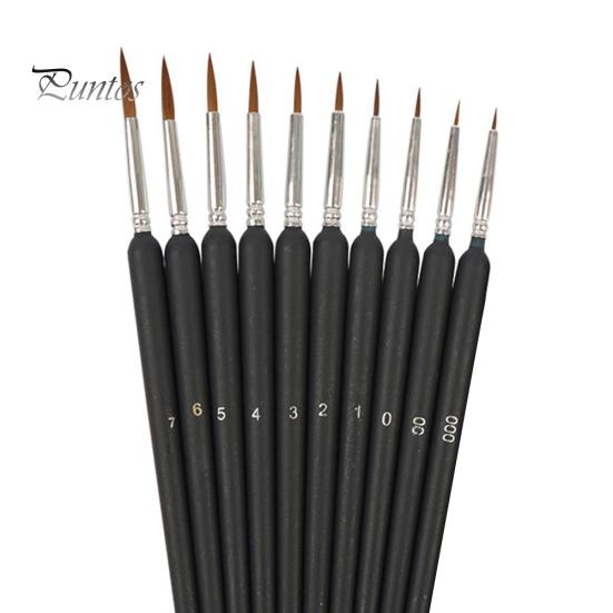 

9/10шт заостренная верхняя очерчивающая кисть для рисования акварелью масляная живопись тонкая ручка 10pcs синий