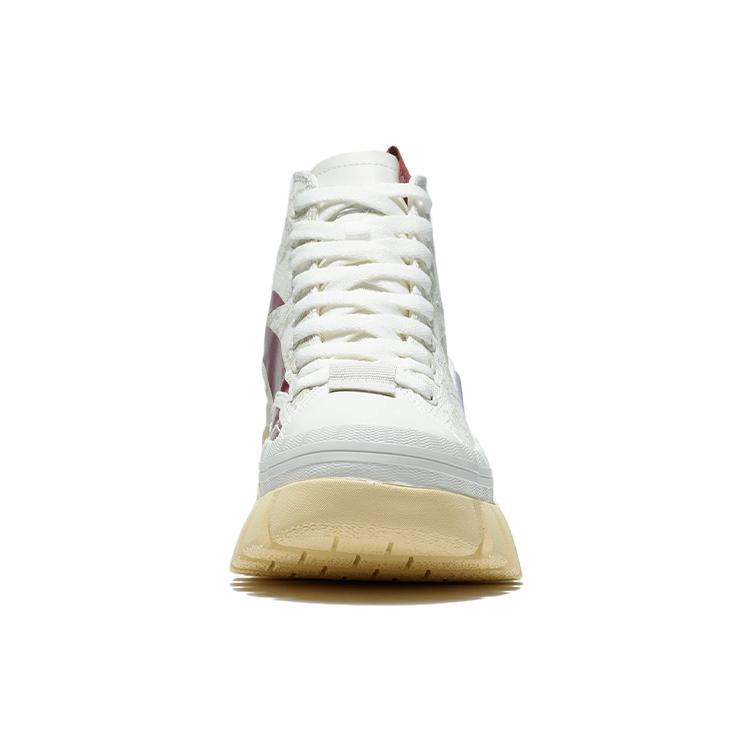Li Ning Fabric Fashion Cushioning, Wear Resistant High top Casual Shoes Women's AZGS004-3