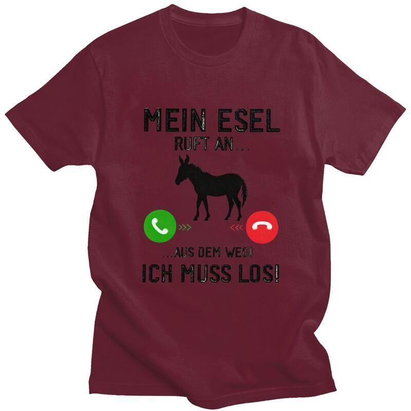 Male Mein Esel Ruft An Maultier Landwirt T Shirt Streetwear Short Sleeves 100 Cotton Colthing Leisure Design Graphic Tees Shirt