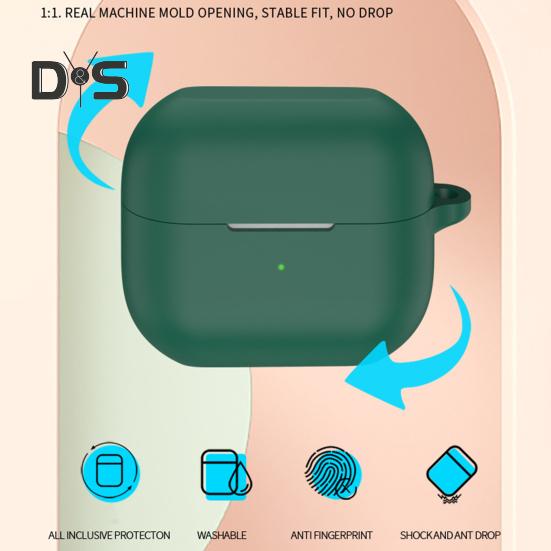 Jednobarevné ochranné pouzdro na sluchátka odolné proti nárazu odolné proti nárazu 360stupňová ochrana silikonové nabíjecí pouzdro pro SamsungGalaxy Buds 3/3pro