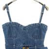 Lily Brown denim Cami one piece 1 Women Used