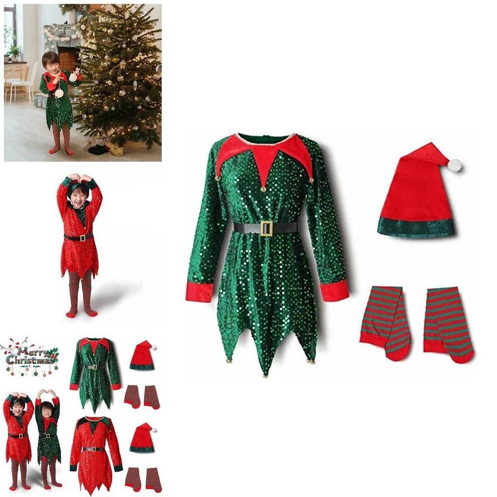 Cute Kid Christmas Elf Costume For Xmas Festive Outfits