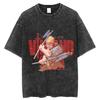Camiseta de Verão Masculina Anime VINLAND SAGA Thorfinn Karlsefni Manga Algodão Camisetas Vintage Lavada Harajuku Camiseta Casual Masculina