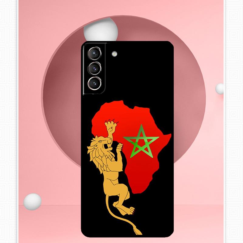 Morocco Maroc Moroccan Flag Case For Samsung Galaxy S25 Ultra S20 S21 S22 S23 S24 Plus S9 S10 S24 FE S25 FE Cover Funda