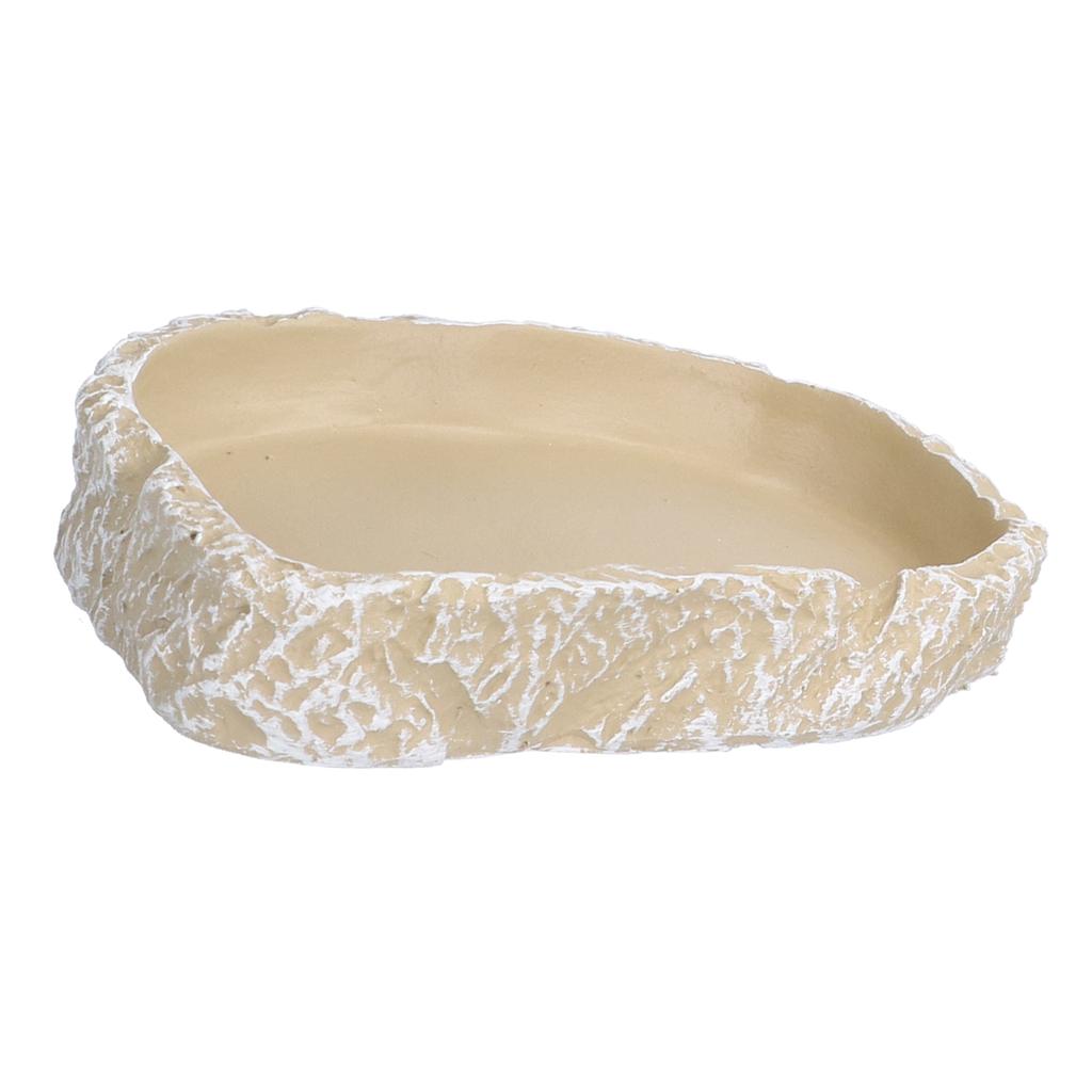 Reptile Food Water Bowl Resin Pets Feeding Plate Dish for Aquarium Tortoises Turtles Lizards Yellow