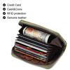 Humerpaul Ladies Wallet First Layer Cowhide Wallet Coin Purse RIFID Anti-theft Brush Organ Wallet Zipper Opening