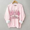 Women's Christmas Tree Printed Fashionable Round-neck Long-sleeved Sweatshirt Top