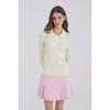 Goxo Smile Heart Double Collar Knit
