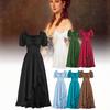 Lady Renaissance Medieval Gown Dress Cosplay Decoration Costume Performance Set