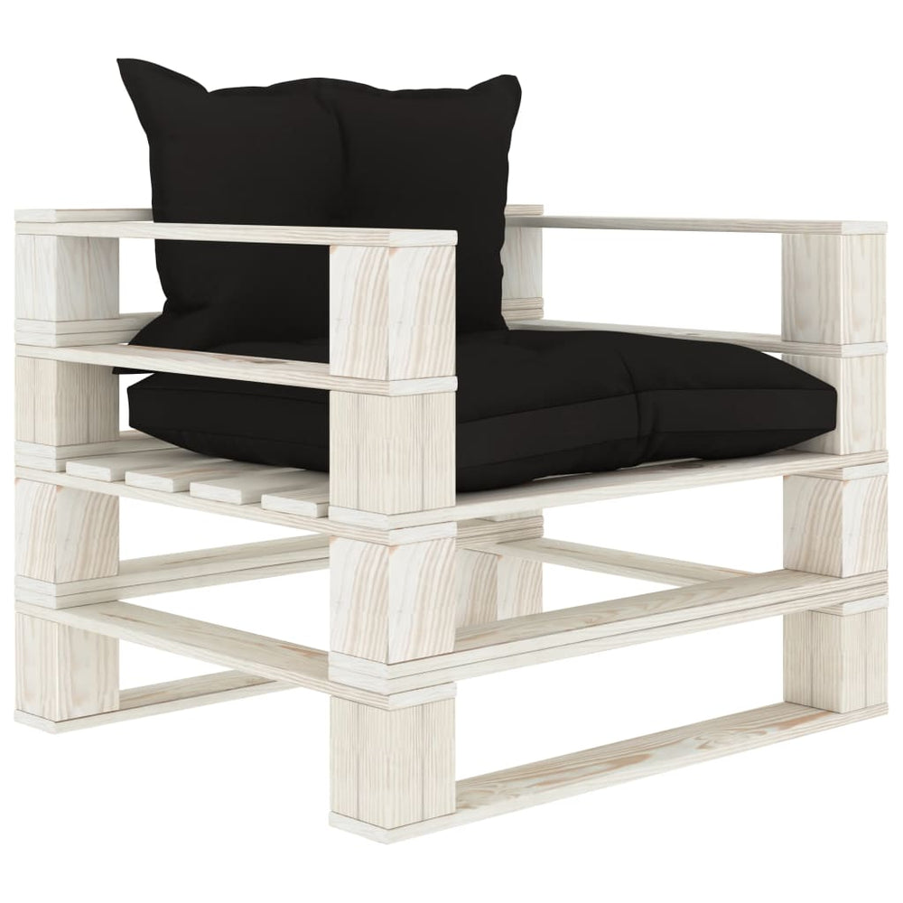 Canapé palette de jardin avec coussins  Bois