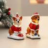Luminous Resin Christmas & New Year Dog Ornaments with Music