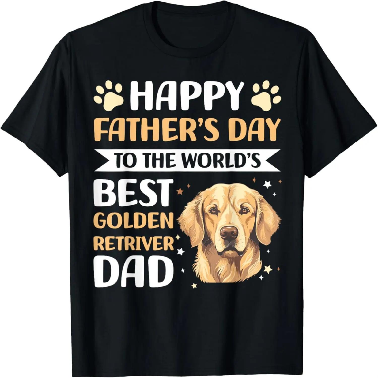 

Happy Father s Day To The World Best Golden Retriever Dad T-Shirt XXXXXL різнокольоровий