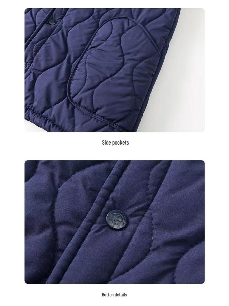 Men's Lambswool Cotton Winter Jacket - Middle-aged Father's Warm Loose Coat with Thick Velvet Liner