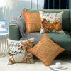 Autumn New Pumpkin Maple Leaf Pillow Cover Letter Print Sofa Home Decoration Cushion Pillow Backrest