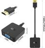 ICZI HDMI To VGA 1080p Compatible HDMI Male To VGA Female Adapter for Raspberry and More (D-SUB) Adapter, Black, Laptops, PCs, Desktops, Monitors,