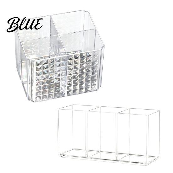 Arbeitsplatten-Schönheitswerkzeughalter Transparenter Acryl-Make-up-Pinsel-Organizer Mehrkammer-Aufbewahrungsbehälter Moderner Klarer Organizer-Stil Kosmetik-Display