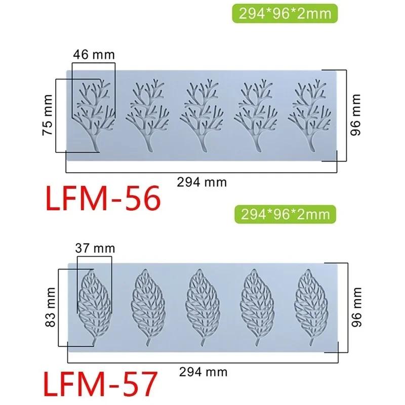 Multi-linked Coral Branch Leaf Sugar Cube Lace Mat Diy Chocolate Creative Decoration Baking Mold Cake Silicone Mold