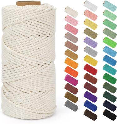 5mm/50m Macrame Cordão Algodão Corda Corda Artesanato DIY Fio Colorido Cordão Torcido Fio Feito À Mão Costura Decoração de Casamento Casa