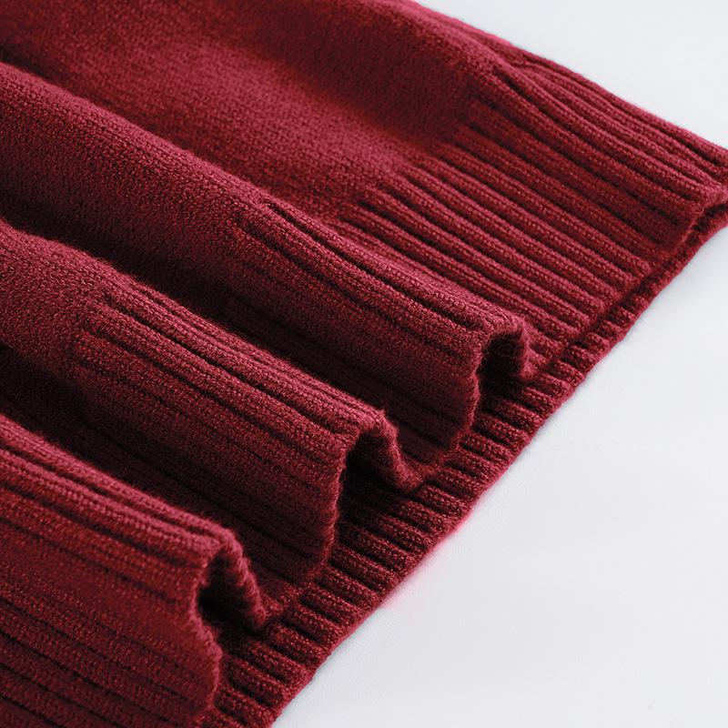 Ein schulterfreies Color-Block Bodycon Strickkleid mit Schleife, formender Taille und Vintage-Feeling