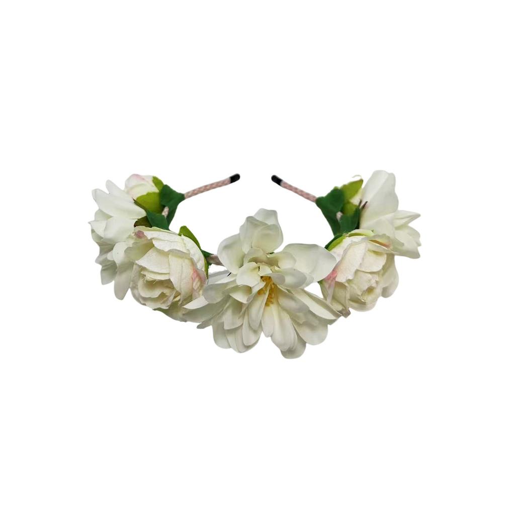 Simulation flower headband bohemian flower wreath headband travel seaside photo party headgear