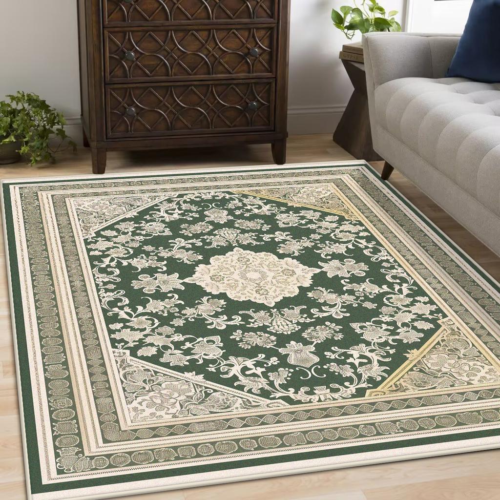 Retro American Carpets for Living Room Soft Fluffy Bedroom Decor Bedside Carpet Home Washable Rug Thicken Plush Lounge Floor Mat