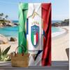 Asciugamano da Spiaggia Stampa Calcio Italia Asciugatura Rapida Super Assorbente Morbido Asciugamano da Bagno per Nuoto Spiaggia Viaggio Souvenir Regalo per Fan