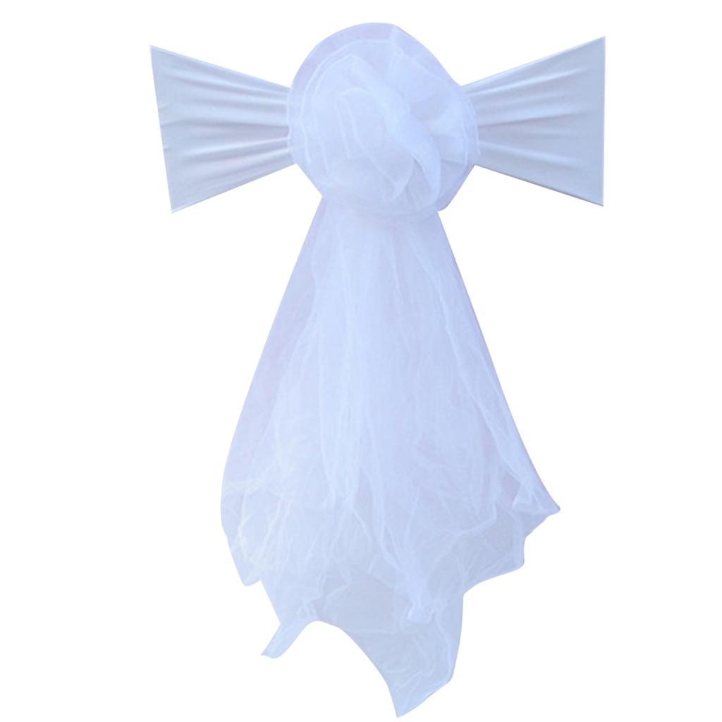 Elastic Chair Ties Spandex Chair Sashes Bows Stretchable Chair Sash Bows for Reception and Ceremony Decorations