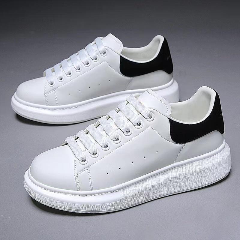 

2024 Unisex PU Leather Sneakers: Thick Sole, Height Boost, Versatile Style 35