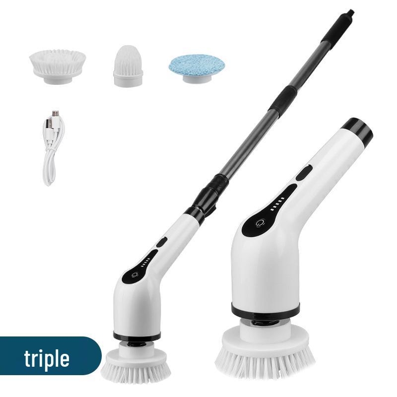 7-i-1 Sladdlös Elektrisk Rengöringsborste med Utdragbart Långt Handtag för Badrum och Golv