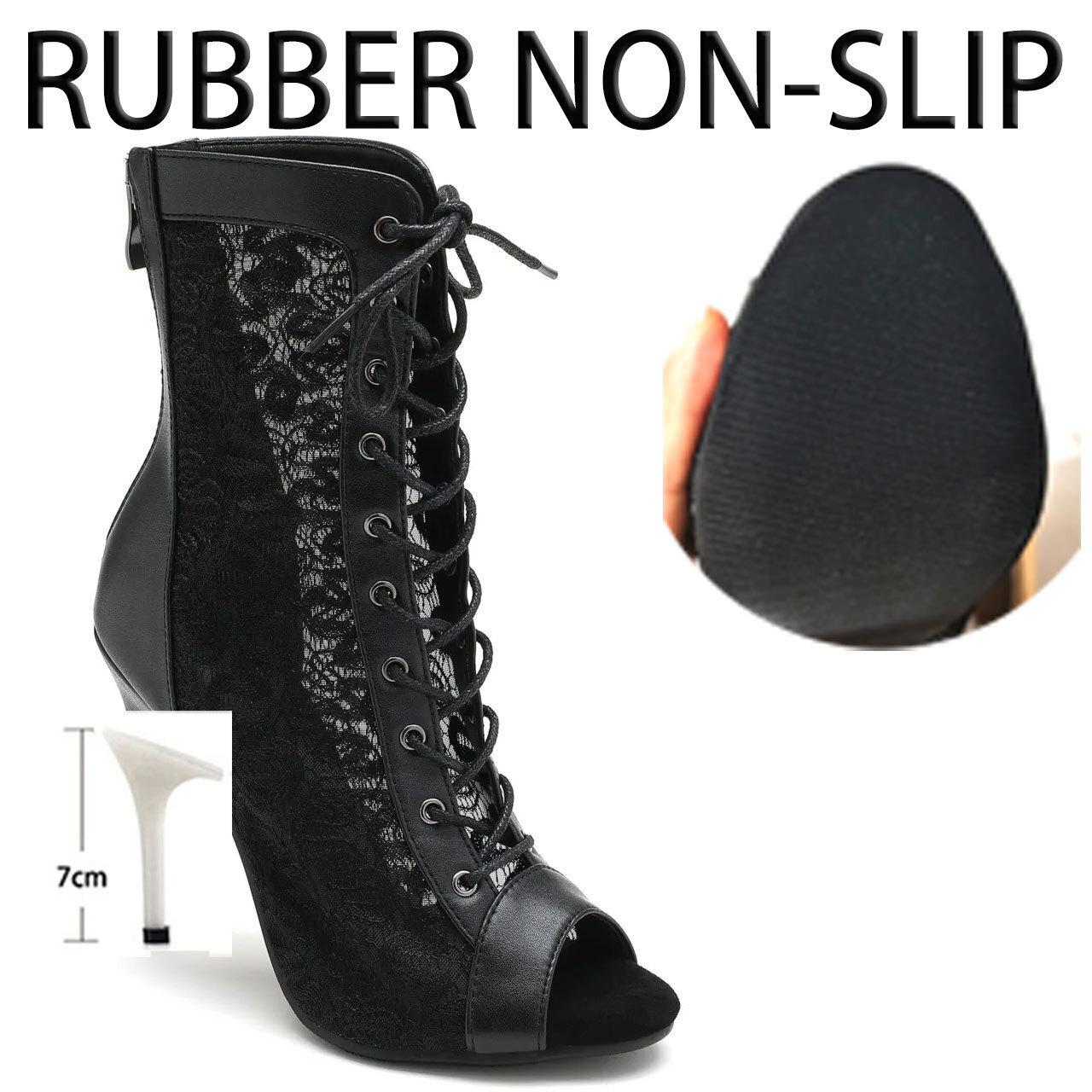 

Женские высококачественные тонкие высокие каблуки, удобные ботинки на шнуровке, туфли-шпильки для джазовых танцев, женские уличные сексуальные ботильоны 46