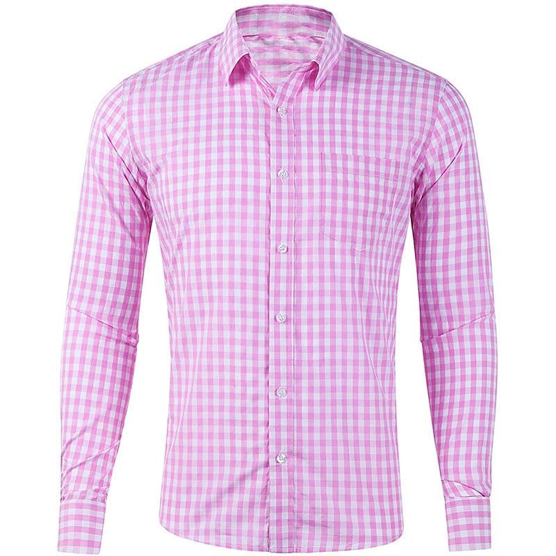 Men's Long Sleeve Shirt Casual Plaid Color Summer 3D Printed Lapel Shirt Summer New  Fashion Casual Men's Clothing Unisex Tops