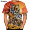 New Fashion Men's and Women's 3d Printing Summer T Shirt Animal Tops Tees