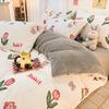 150x200cm Printed Plush Duvet Cover Winter Warm Constant Temperature AB Style Bed Sack Home Furnishing Children Bedding Article