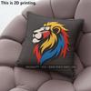 Bold Lion Print Throw Pillow Covers Pattern Cushion Cover Suitable for Sofa Bedroom Car Pillow Cover