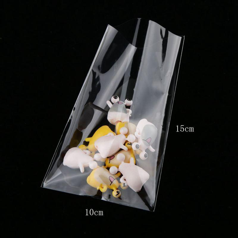 100x Clear Chocolate Lollipop Candy Cello Bags Cellophane Party Favor 10cmx15cm‘