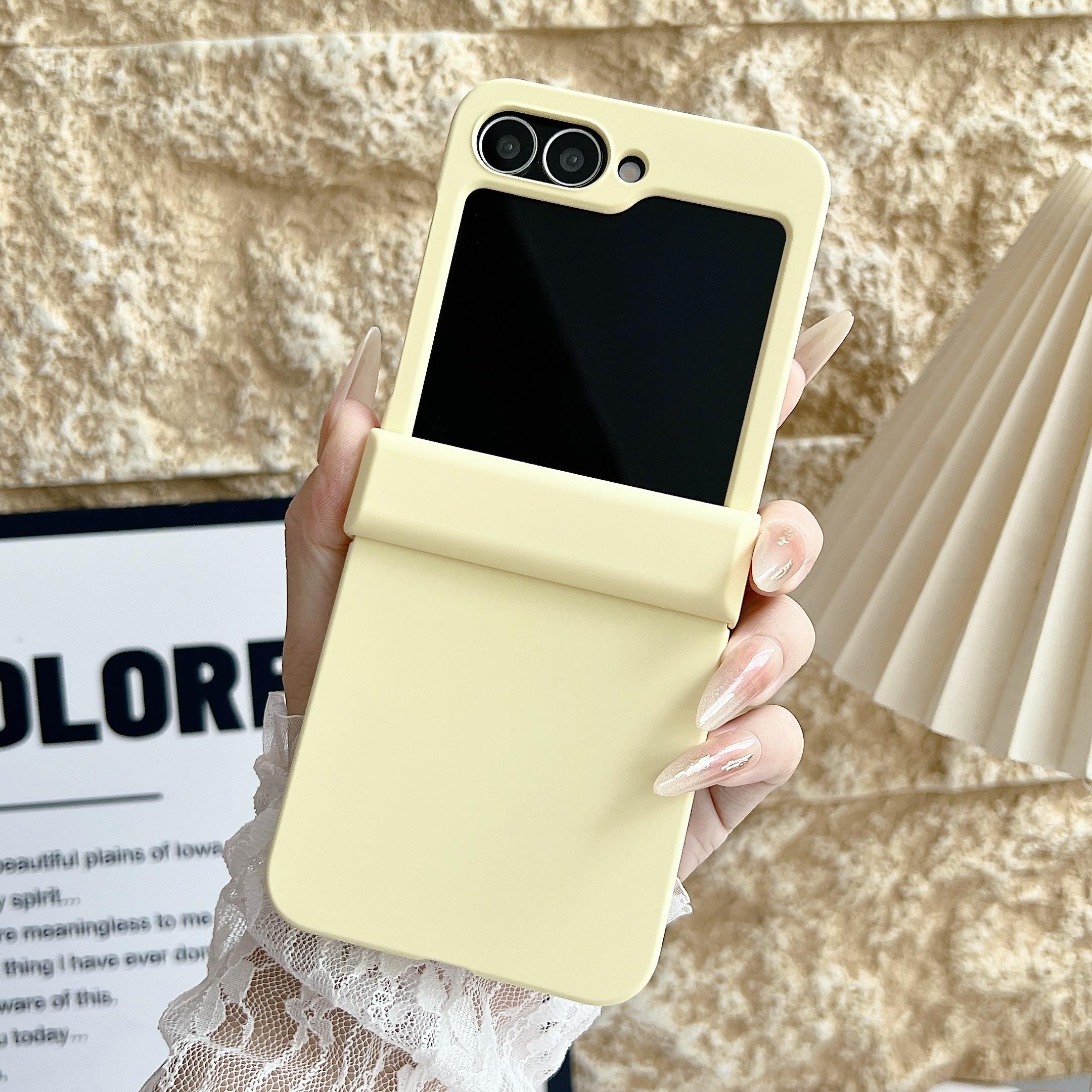 

for Samsung Galaxy Z Flip 7 6 5 4 3 Zflip7 Z Flip6 Flip4 Candy Color Fold Phone Case 3in1 Shockproof Cover with Hinge Galaxy Z Flip 5
