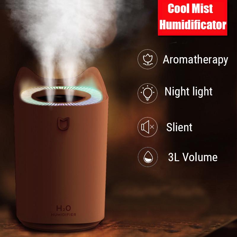 Buy 3L Humidifiers Air Humidifier AntiBurn Aroma Diffuser Purifier K7