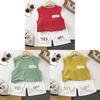 Summer Kids Cotton Vest Set With Letter Pattern For Toddler Boys Summer Wear