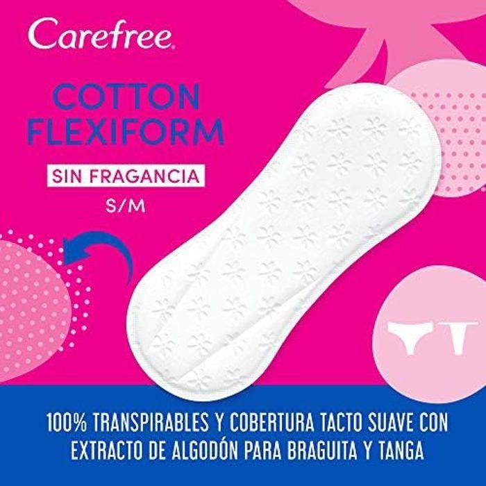 Protege-slips - CAREFREE - FlexiForm - 58 Pièces - Hypoallergénique - Ultra Fin - Léger