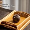 Durable Large Serving Tray with Handle Bamboo Tea Tray Household Rectangular Breakfast Tray for Home Living Room