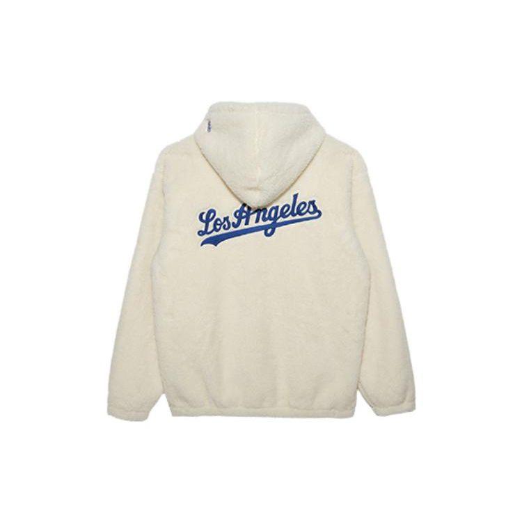 New Era Los Angeles Dodgers FW22 Logo Embroidered Loose Fit Hooded Jacket Unisex jackets White 13338647